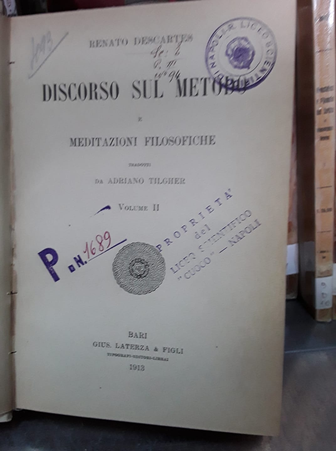 Cartesio - Discorso sul Metodo 1913